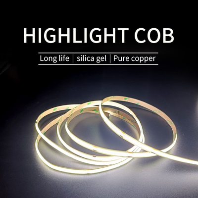 شريط LED COB مرن قابل للتعتيم 120 درجة في الهواء الطلق مقاوم للماء COB LED قطاع
