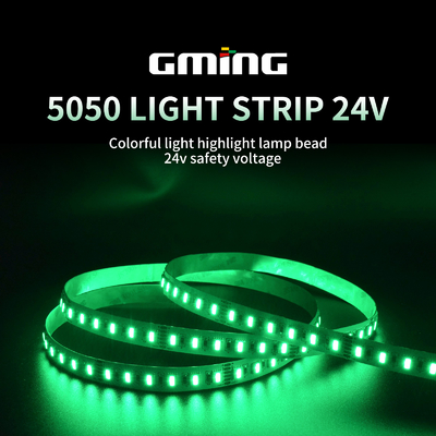 RGB ملون SMD 5050 LED قطاع الضوء المرن لشريط عرض مجلس الوزراء / السلالم