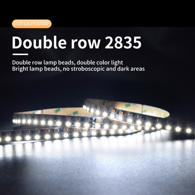 الجهد المنخفض الساطع 5050 LED قطاع الضوء 12 / 24V صف مزدوج الضوء ثلاثي الألوان