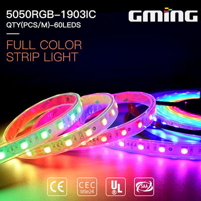 لافتة إعلانية 463nm 12W 60leds / m SMD 5050 LED Strip Light