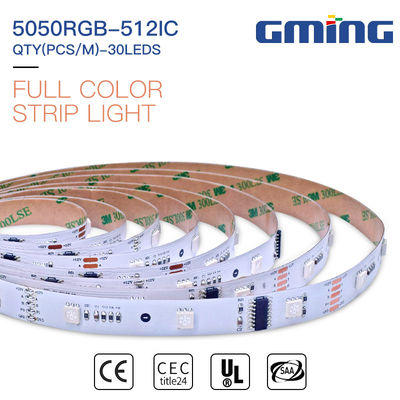 2Oz PCB 10MM العرض 6W 630nm 5050 LED قطاع الضوء 12 / 24VDC