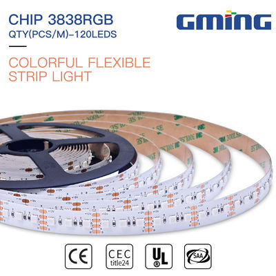 شريط إضاءة LED مرن RGB بقوة 520-530 نانومتر 5050 12 وات