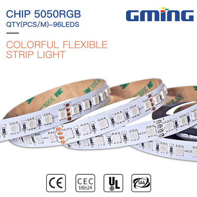 شريط إضاءة SMD 5050 LED بقدرة 19.2 وات بزاوية رؤية واسعة