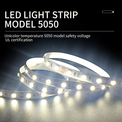 أحادية اللون SMD LED شرائط مرنة 5050 مصباح ماء 21 - 23LM / LED